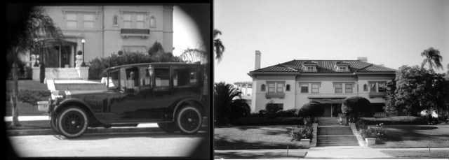 55 Fremont Place, as it appears in Charlie Chaplin's The Kid. This beautiful home was recently owned by prize-fighting legend Muhammad Ali, and stands directly across the street from 56 Fremont Place, the former Mary Pickford home appearing in The Artist.
