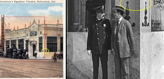 Harold also filmed at the corner of Hollywood Blvd. and McCadden Place, as shown.