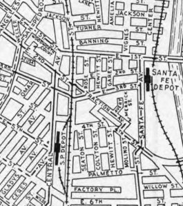 Two now lost stations - the extant Union Station that replaced these two stations is several blocks further north on this map.