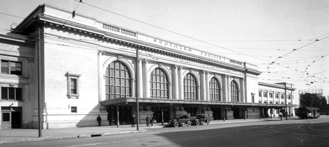 The former Southern Pacific Depot at 5th and Central