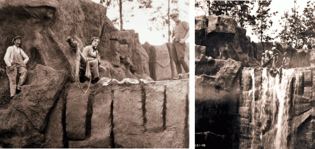 Buster at the top of the waterfall set - Paul Gierucki