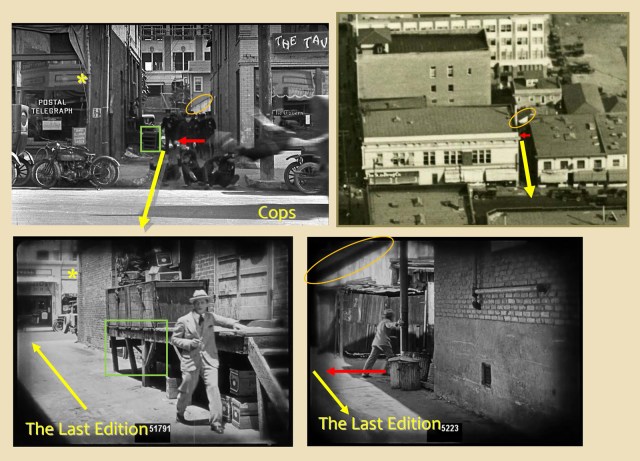 Click to enlarge. The * marks a detail on the west side of Cahuenga and its reflection in Cops.