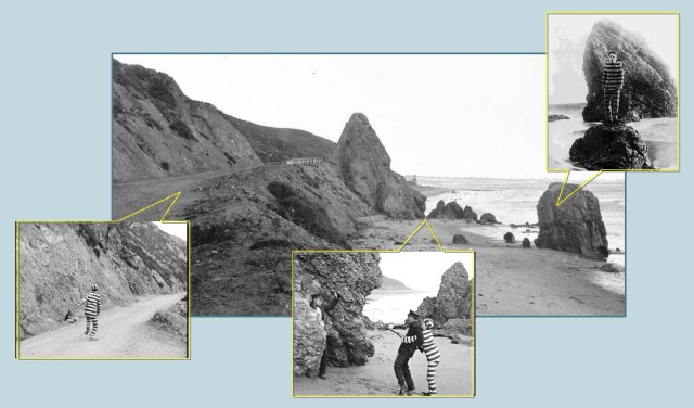 Looking east to the Castle Rock filming area. The Pacific Coast Highway traversing Malibu would not be built for years. 