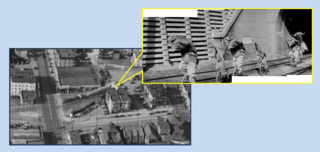 The Boys exit the southern portal riding towards Temple Street.