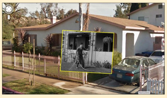 Stan in front of 3116 Vera Ave.  Now standing on the corner of Regent, the home was three lots south of the original corner of Bedford Street.