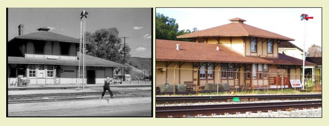 The station as it appears in Suddenly and at its new home. E. J. Stephens.