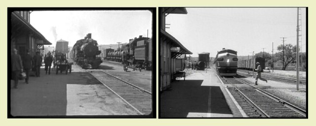 Arriving trains - 1923 and 1954