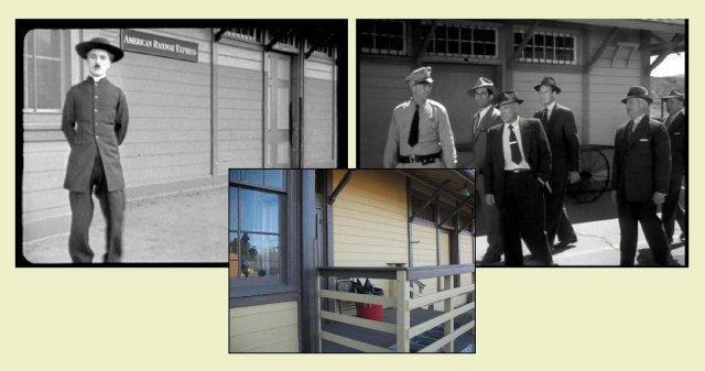 Charlie cools his heels near where Sterling Hayden converses with a group of Secret Service agents.