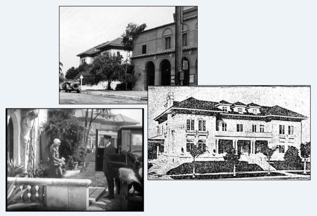 From The Red Kimona, this view from the porch of 28 Fremont Place, still standing, shows the former home at 31 Fremont Place, once adjacent to the Ebell.