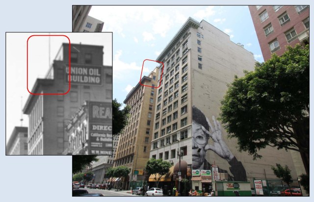 A modern view of the Bartlett Building and the Stock Exchange Building next door to the right. Jeffrey Castel De Oro.