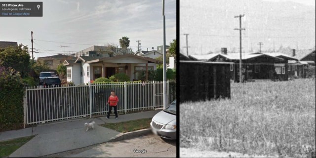 917 Wilcox - then and now.