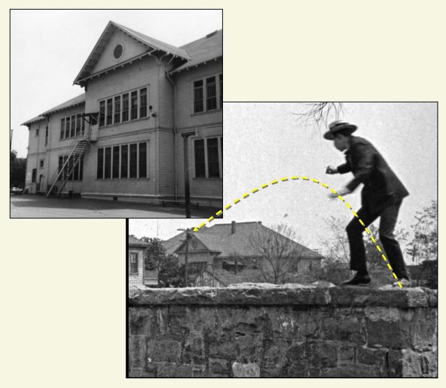 The school appears at back. LAPL.