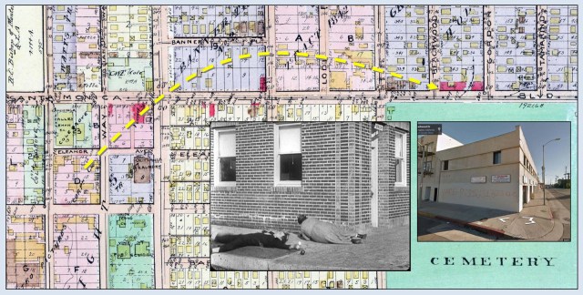 Another scene in Keaton's oeuvre filmed just blocks from his small studio.